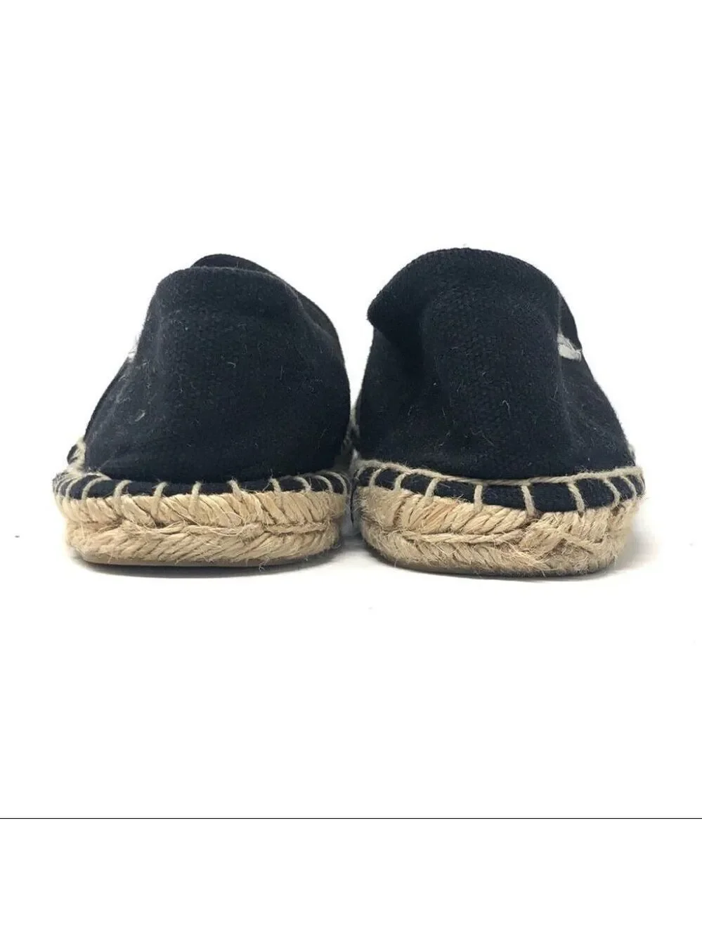 SOLUDOS Black Espadrilles Slip- On Flats Size 6